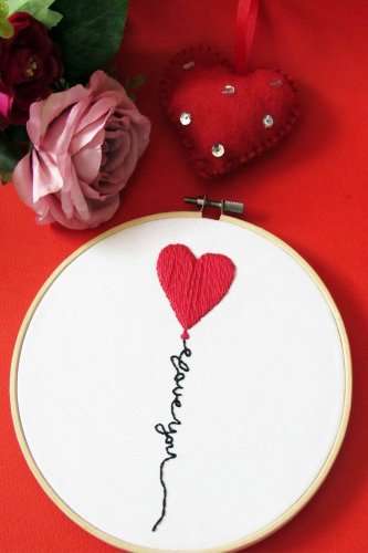 DIY Embroidery Valentine Heart