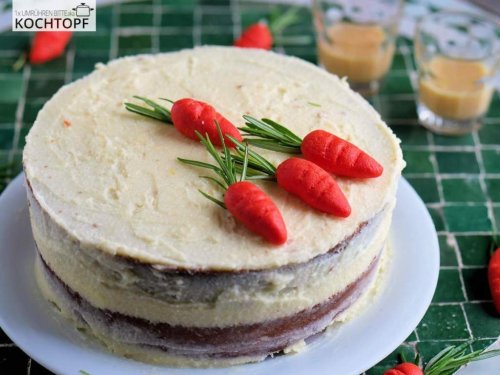 Eierlikör-Buttercreme-Rüeblitorte – es muss nicht immer Carrot Cake sein!