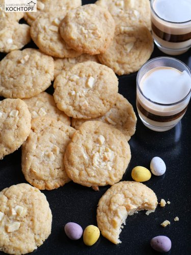 Vom Cookie-King inspiriert – Eierlikör-Cookies mit weißer Schokolade