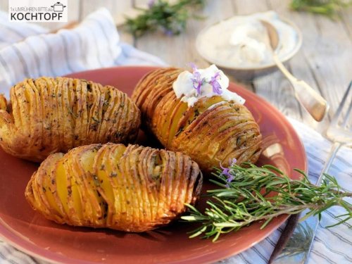 Fächerkartoffeln {Hasselback-Kartoffeln} aus dem Airfryer