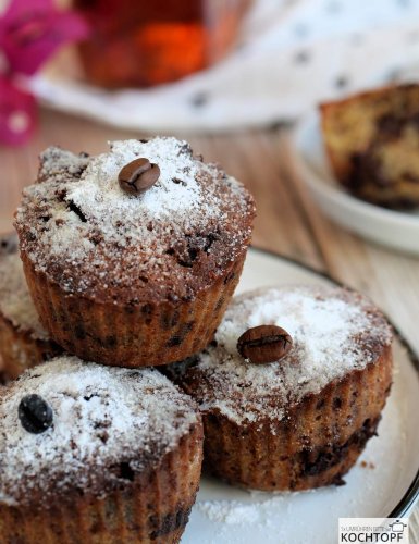 Mokka Amaretto Muffins – einfach & schnell in der Heissluftfritteuse gebacken!