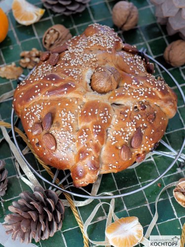 Griechisches Weihnachtsbrot – Christopsomo (Christusbrot)