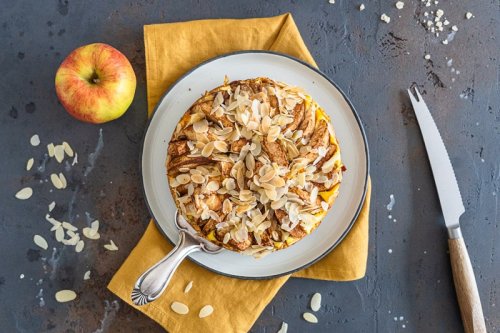 Apfel-Käsekuchen | einfach und gesund | im Backofen oder Airfryer