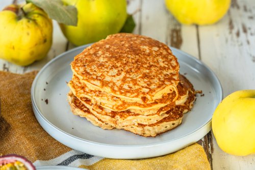 Quitten-Pankcakes ohne Mehl, wahlweise mit Proteinkick