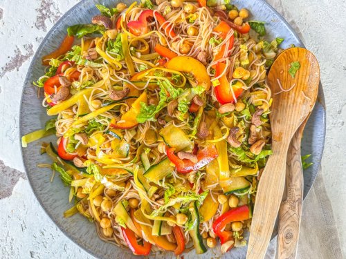 Reisnudelsalat – die perfekte Resteverwertung!
