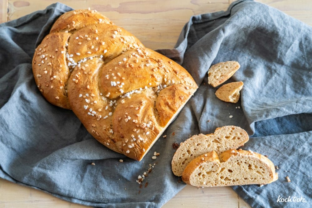 Hefezopf glutenfrei mit Hefewasser - Grundrezept