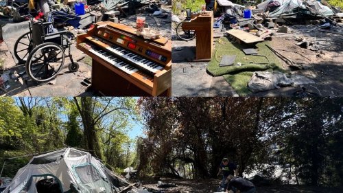 City clears homeless camp in Seattle's Kinnear Park, but tents reappear within days
