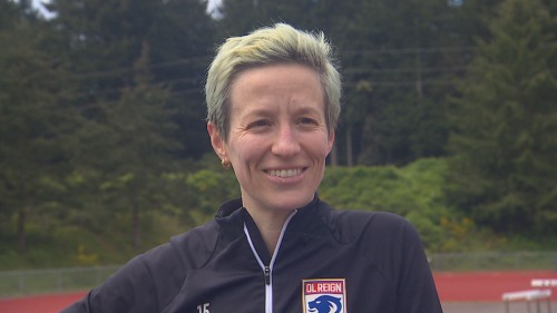 Megan Rapinoe reacts to equal for Team USA Women and Men's Soccer