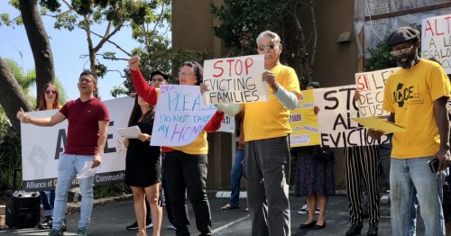 Linda Vista renters rally to stay in their homes and for stronger no-fault eviction protection
