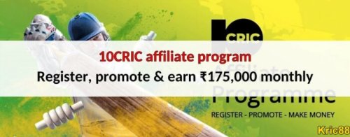 10CRIC affiliate | Register, promote & earn ₹175,000 monthly