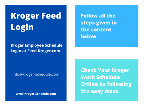 Feed.Kroger.com My Schedule Login [2023]