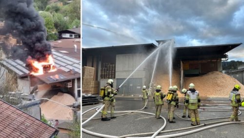 Schnelle Feuerwehr verhindert Inferno bei Sägewerk