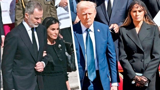 Royals und First Ladys mit Trauerschleier