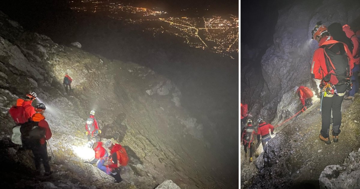 „Motivierte“ Abenteurer nachts am Berg gefangen