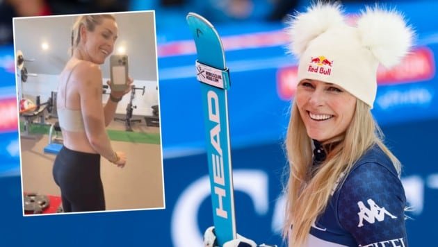 Vonn schuftet und zeigt ihre „heißen Prellungen“