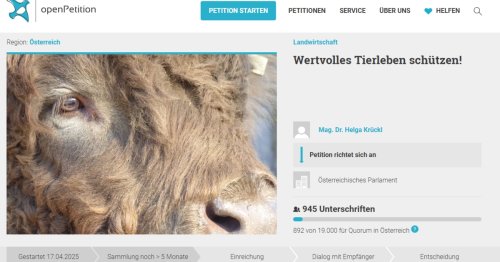 Petition gegen die vorsorgliche Tötung aller Tiere