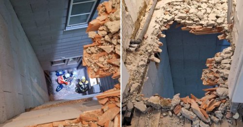 Boden bricht weg: Arbeiter stürzt in die Tiefe