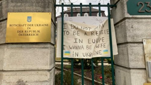 Auch Ukraines Botschaft in Wien erhielt Tieraugen