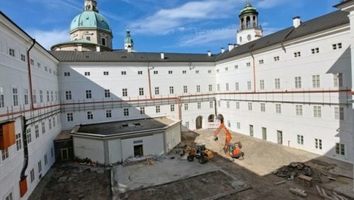In der Neuen Residenz wird für Museum gegraben