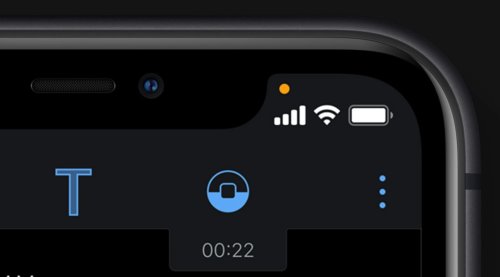 New iPhone software displays orange dot when apps use your microphone