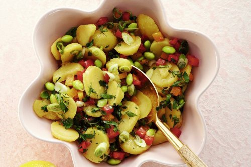 Kartoffelsalat rot-gelb-grün