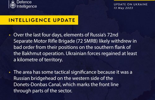 British Defence Intelligence Update Ukraine 13 May 2023  Flipboard