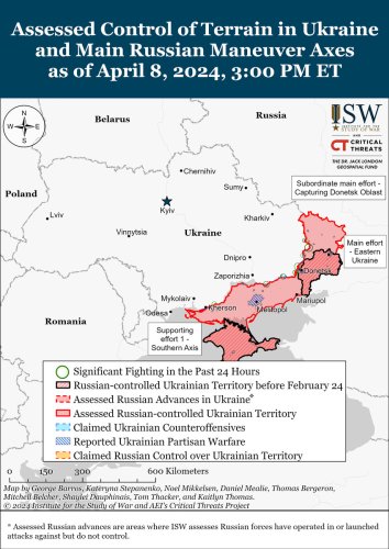 ISW Russian Offensive Campaign Assessment, Map and Update April 8, 2024
