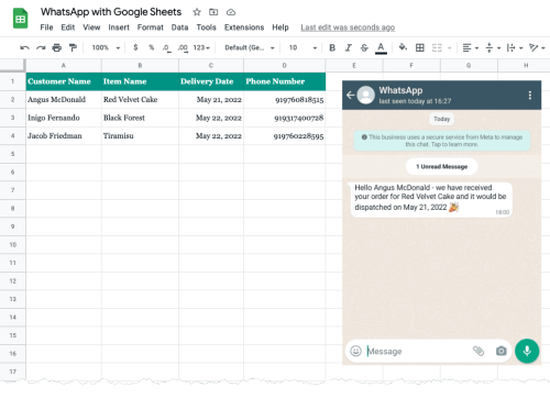 How to Send WhatsApp Messages from Google Sheets with the WhatsApp API and Apps Script