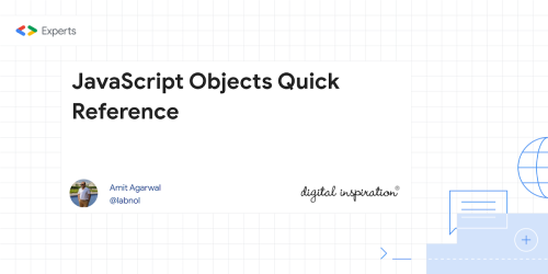 JavaScript Objects Quick Reference