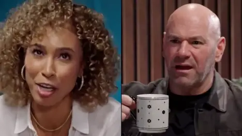 Awkward moment podcast host asks question to Dana White thinking she was interviewing Joe Rogan