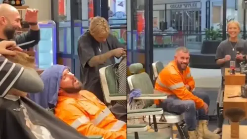 Barber explains why he left man who woke up to 38 missed calls asleep in chair for three hours