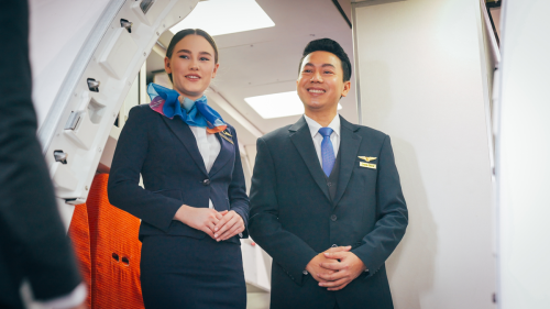 Flight attendant shares true reason cabin crew say hello to you when you board a plane