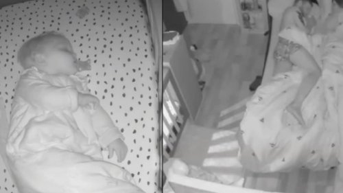 Couple Catch 'Ghost' Creeping Into Baby's Cot In Freaky Footage