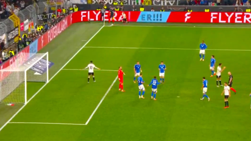 Germany pull off '1000 IQ' corner routine against Italy and it's one of the most bizarre goals of 2025