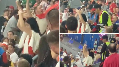 Fan escorted out of Switzerland's win over Serbia after making gesture in the crowd