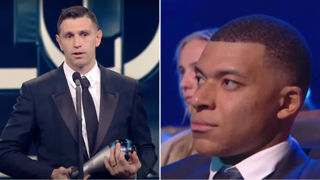 Kylian Mbappe's reaction to Emiliano Martinez winning Best FIFA Men's goalkeeper award has got fans talking | Flipboard