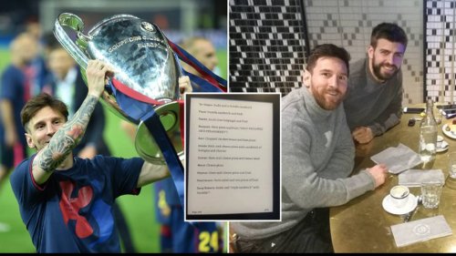Barcelona team’s post-match meal requests from 2014 leaked online, including Lionel Messi