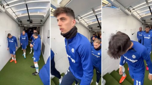 Footage of Chelsea players walking out of the tunnel before-kick off vs. Southampton is going viral