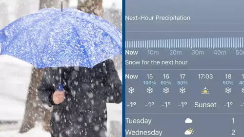 iPhone users shocked after just discovering what snow percentage on weather app really means