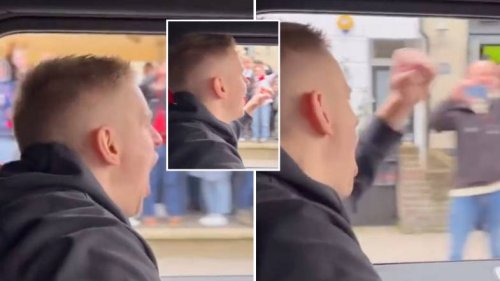 WATCH: 'Come on!' - Oleksandr Zinchenko hangs out of car window to celebrate  with Arsenal fans on his way home | Flipboard
