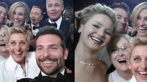 New angle of iconic Oscars selfie shows celebrity was completely cut out of photo by accident