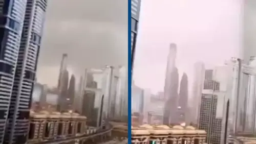 Incredible footage shows Dubai's artificial rain