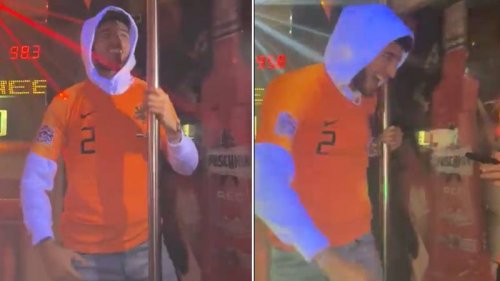 Footage emerges showing USA striker pole dancing in Netherlands shirt after World Cup exit