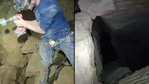 People left 'terrified' after man drops GoPro into pitch black deepest cave in America