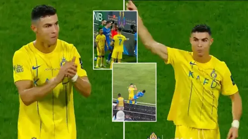 Al Hilal fans wind up Cristiano Ronaldo with chant after red card as furious response spotted