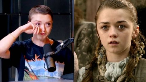 Maisie Williams breaks into tears while talking about traumatic childhood