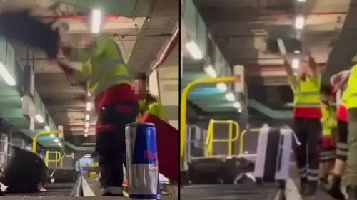 Baggage handler CEO responds to 'disgusting' video of staff throwing around luggage