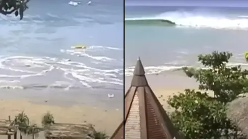 Terrifying footage shows waves moving in reverse moments before ...