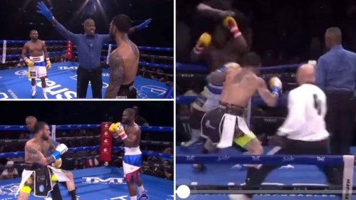 Absolute mayhem during Floyd Mayweather’s exhibition clash with John Gotti III after controversial stoppage