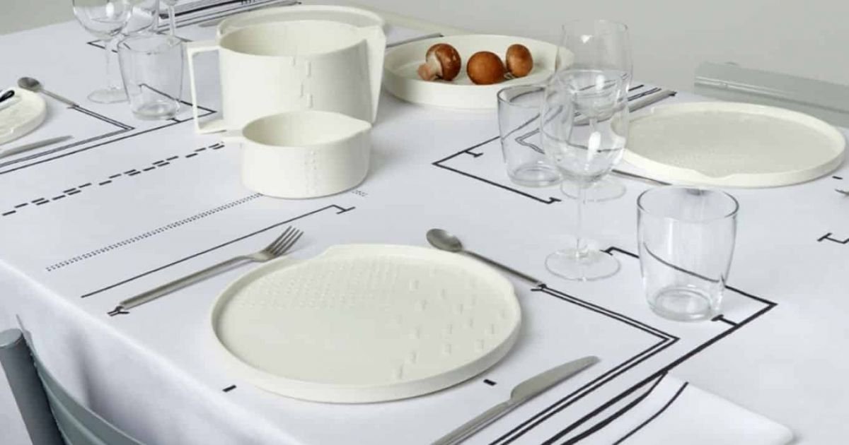 TACT, une collection de vaisselle et de linge de table tactile adaptée aux aveugles et malvoyants